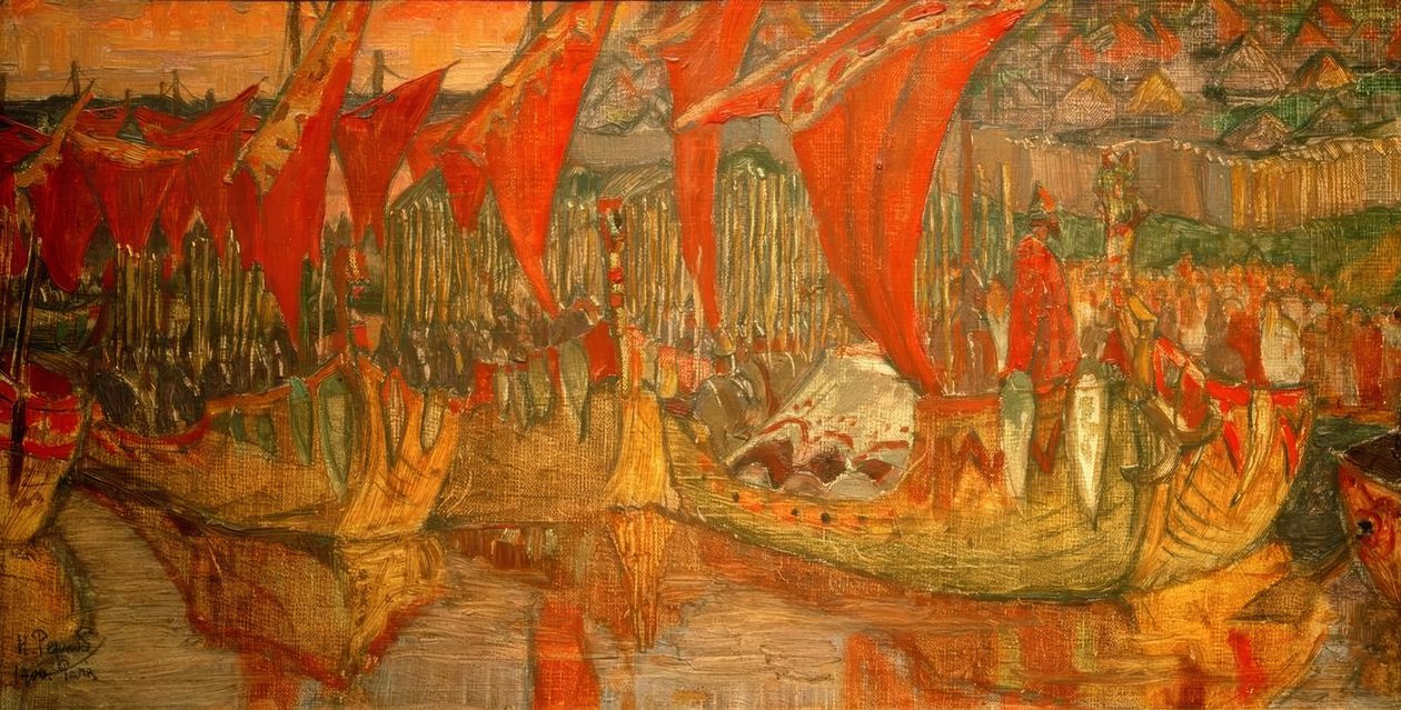 Il viaggio di Vladimir a Korsun da Nikolai Konstantinowitsch Roerich