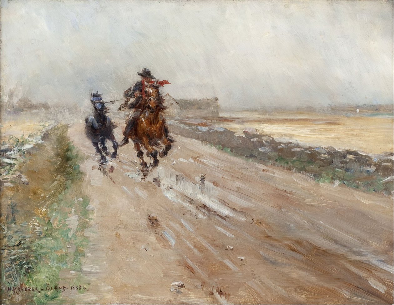 Paesaggio di Oland, zingari su un cavallo da Nils Kreuger