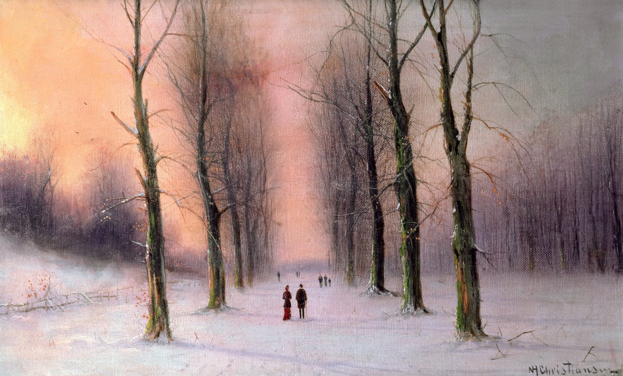 Scena di neve - Parco di Wanstead da Nils Hans Christiansen