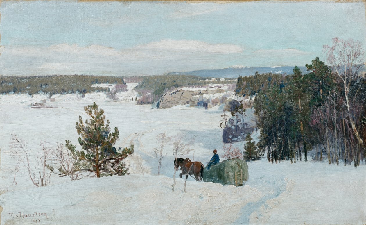 Paesaggio invernale da Nils Hansteen