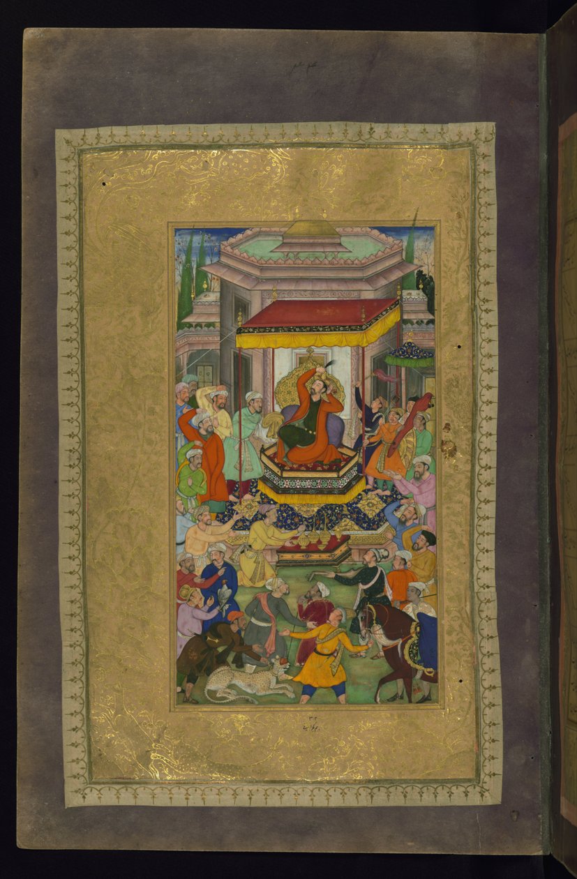 Alessandro Magno in trono a Persepoli da Nizami Ganjavi