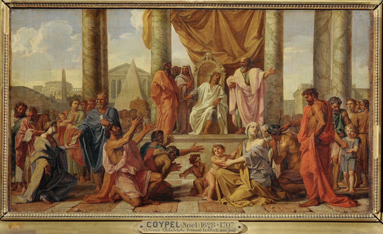 Tolomeo Filadelfo concede la libertà agli ebrei ... da Noël Coypel