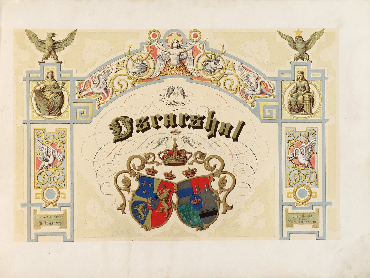 Pagina del titolo di Oscarshal, 1852 da Norwegian School