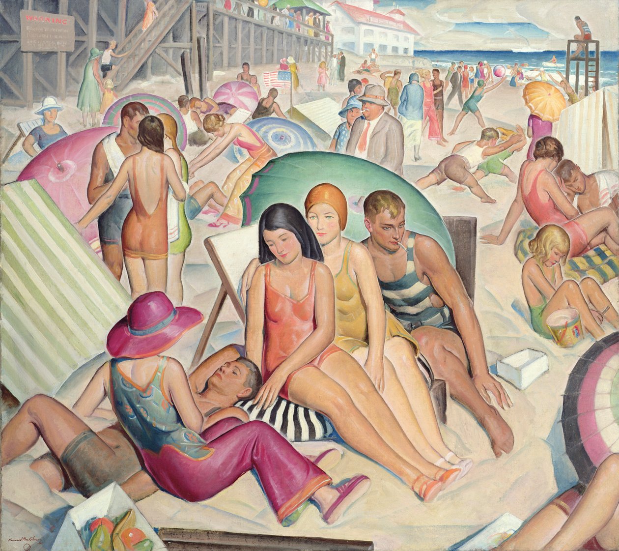 Sulla spiaggia di Rehoboth, Delaware da Norwood MacGilvary