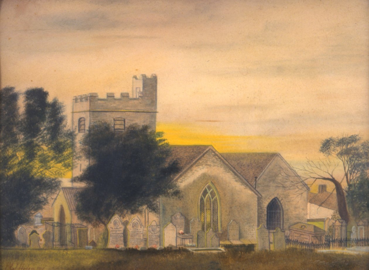Chiesa parrocchiale di Mynyddislwyn, 1915 da Obediah Hodges