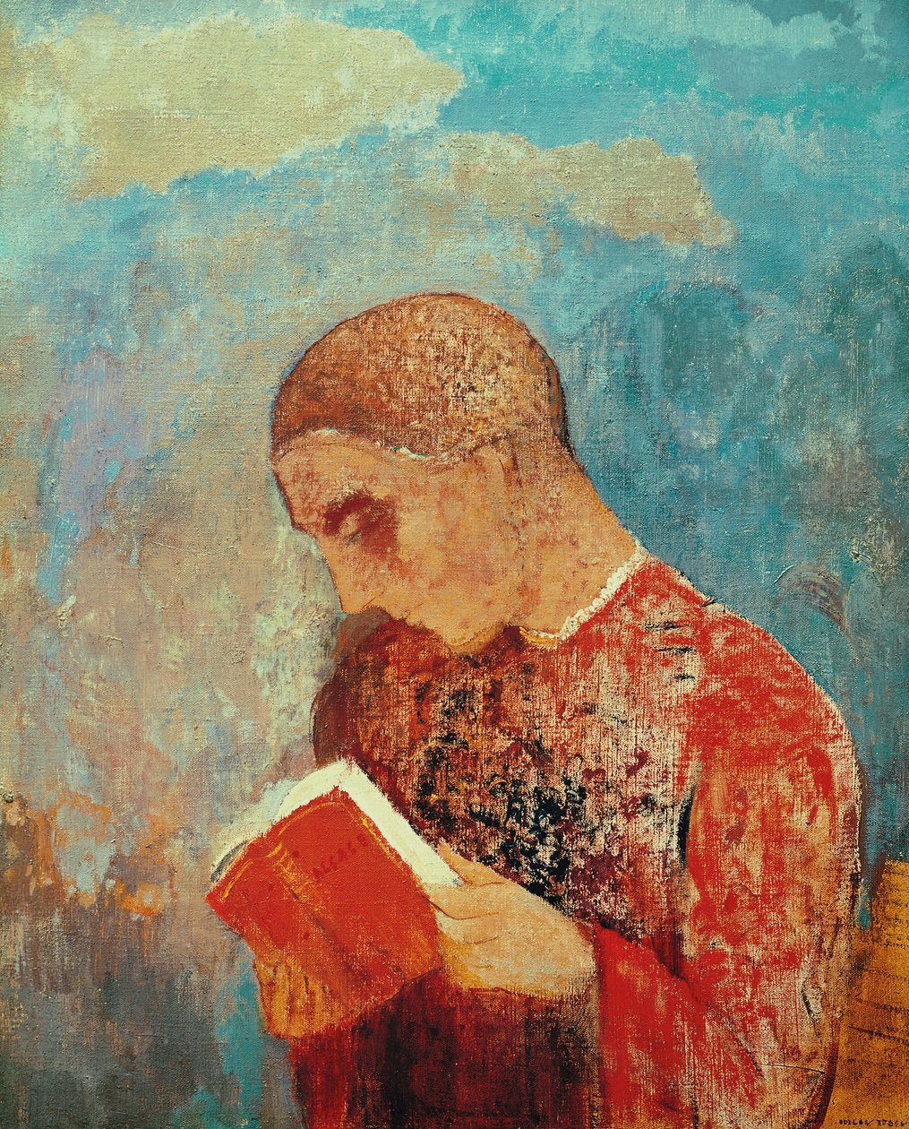 Alsazia o, Monaco che legge da Odilon Redon