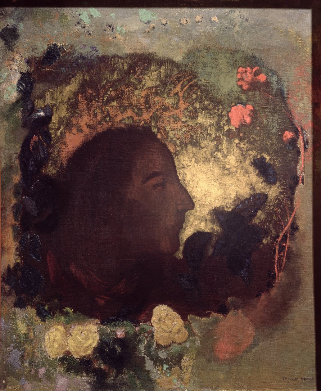 Ritratto di Paul Gauguin (1848-1903), dipinto dopo la sua morte, c.1903-05 da Odilon Redon
