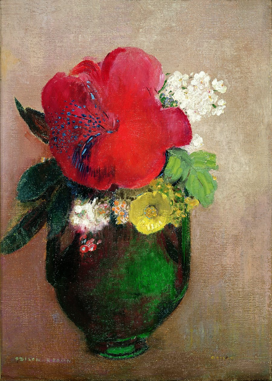 Il papavero rosso da Odilon Redon