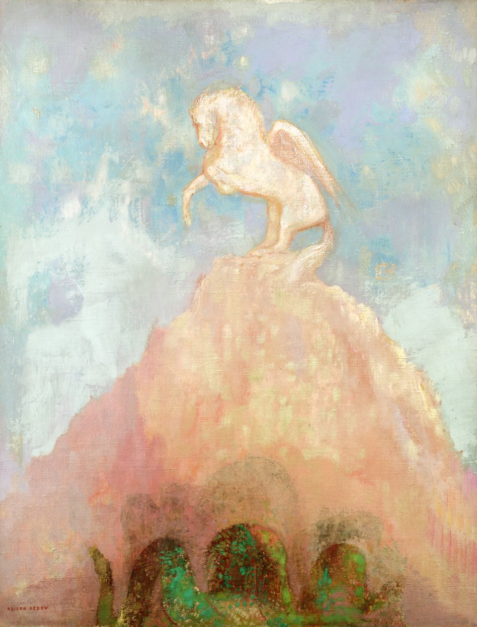 Pegaso bianco da Odilon Redon