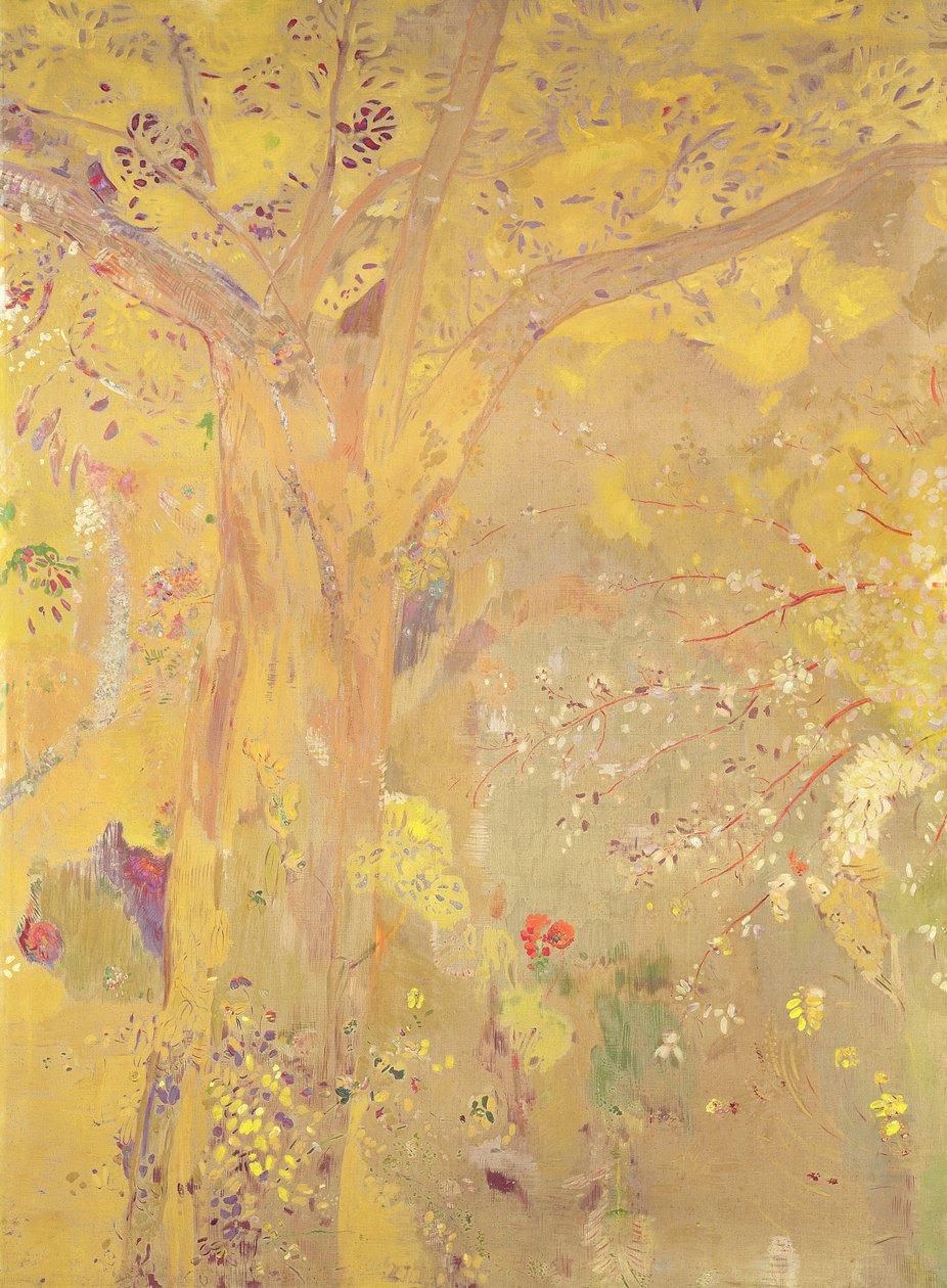 Albero giallo (pannello decorativo per la residenza Domecy), 1900-01 da Odilon Redon