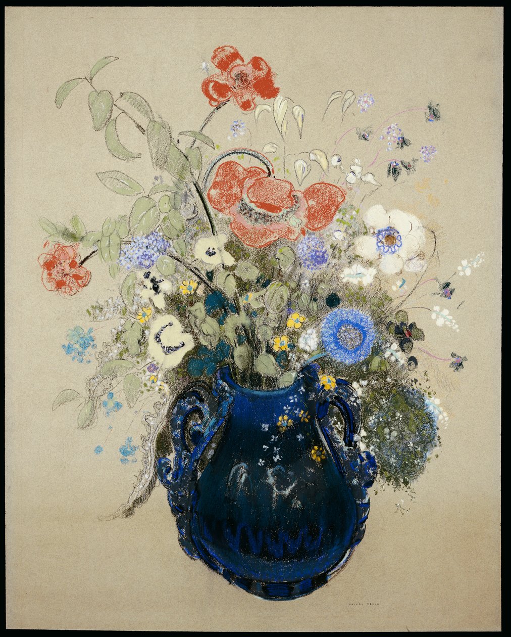 Un Vaso di Fiori Blu, c.1905-08 da Odilon Redon