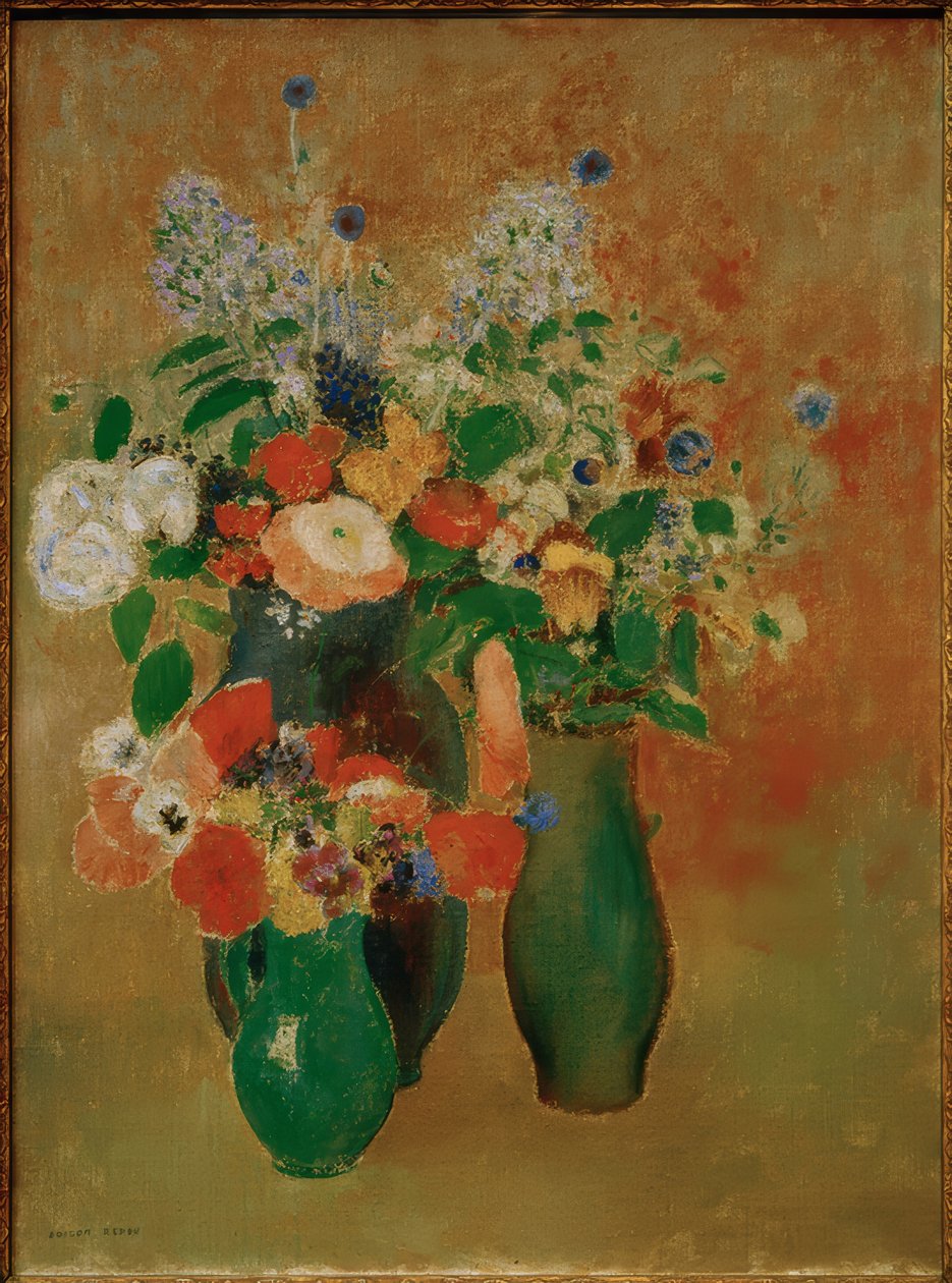 Mazzo di fiori / Natura morta di fiori da Odilon Redon