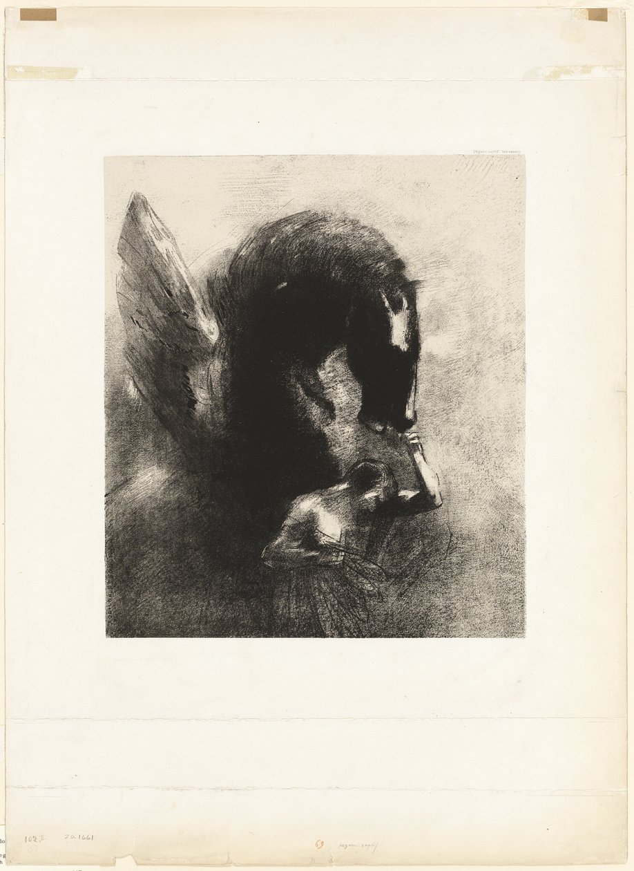 Pegaso prigioniero da Odilon Redon
