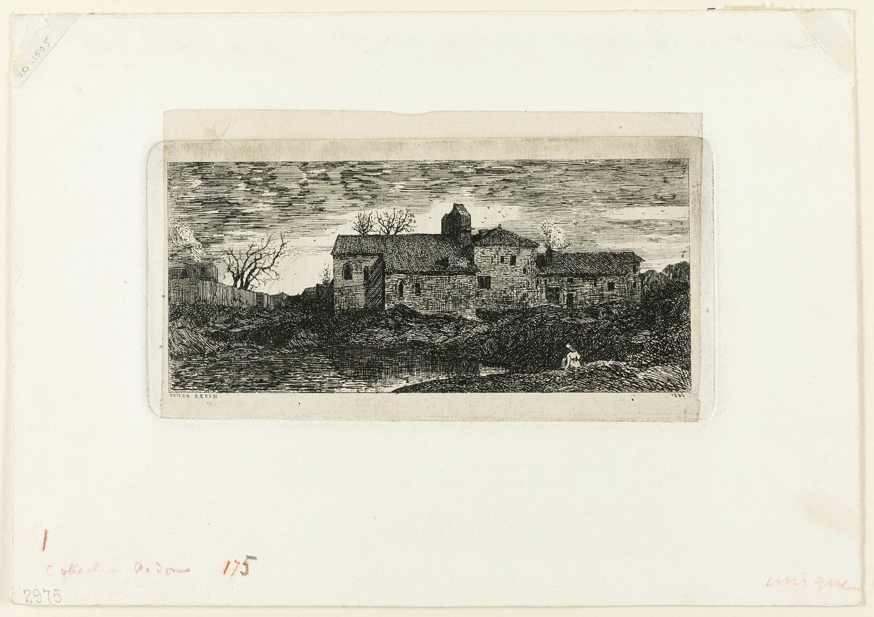 Cappella e ospizio dei pellegrini a Harambeltz (Bassi-Pirenei) da Odilon Redon
