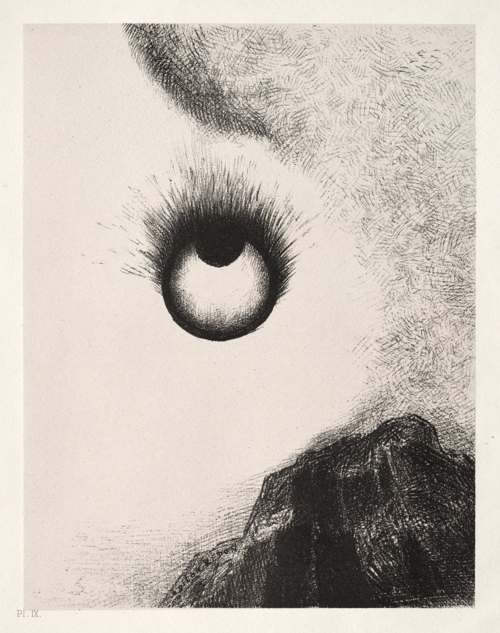 Ovunque i bulbi oculari sono in fiamme da Odilon Redon