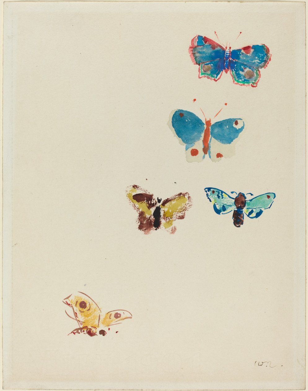Cinque farfalle da Odilon Redon