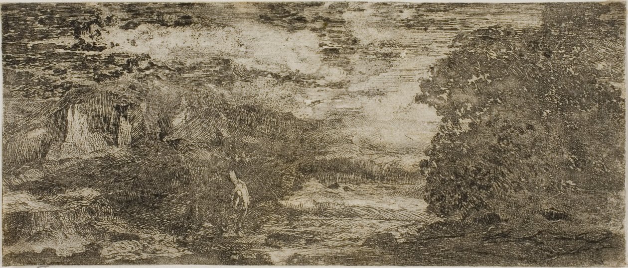 Cavaliere sotto un cielo tempestoso da Odilon Redon