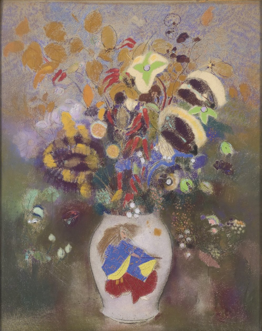 Vaso con guerriero giapponese, 1905-1908 da Odilon Redon