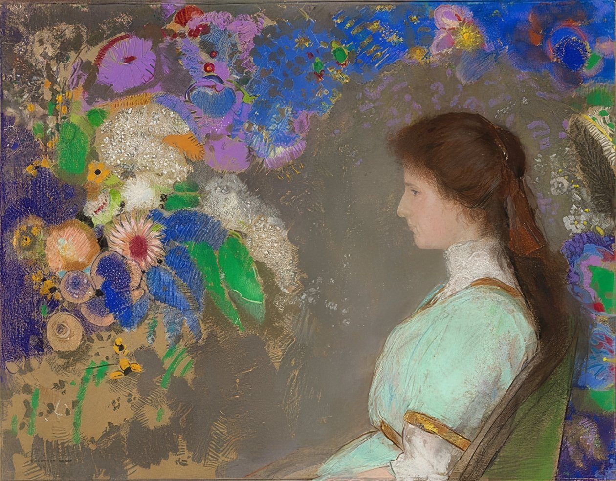 Violette Heymann. 1910 da Odilon Redon