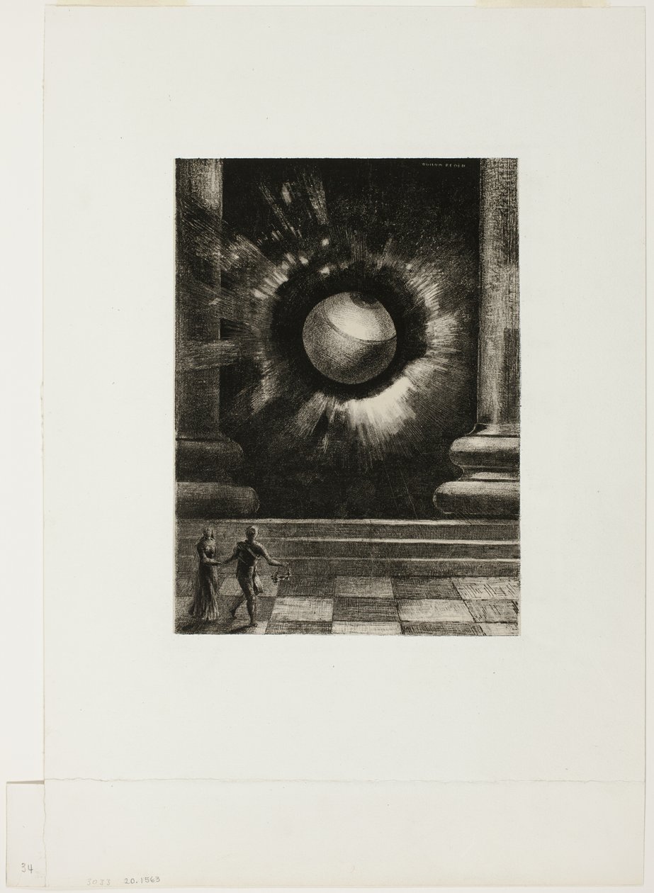 Visione, tavola otto da In Dreams da Odilon Redon