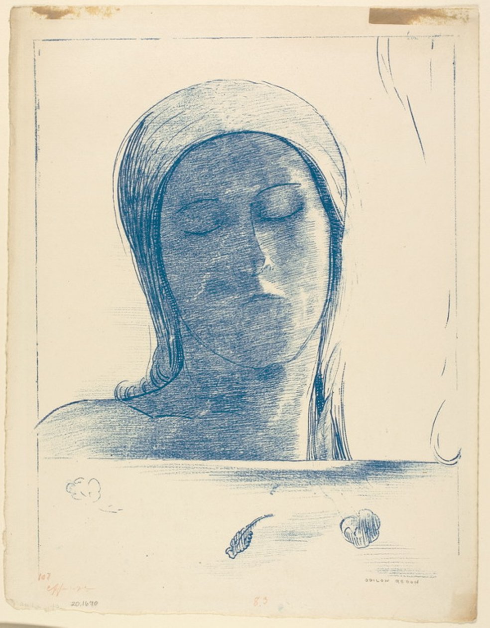 Occhi chiusi da Odilon Redon