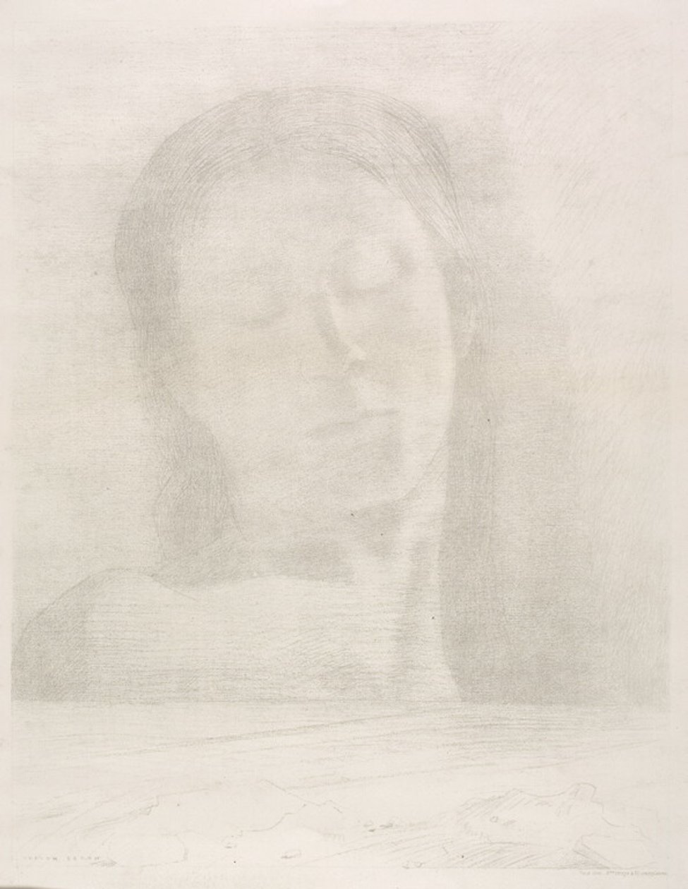 Occhi chiusi da Odilon Redon