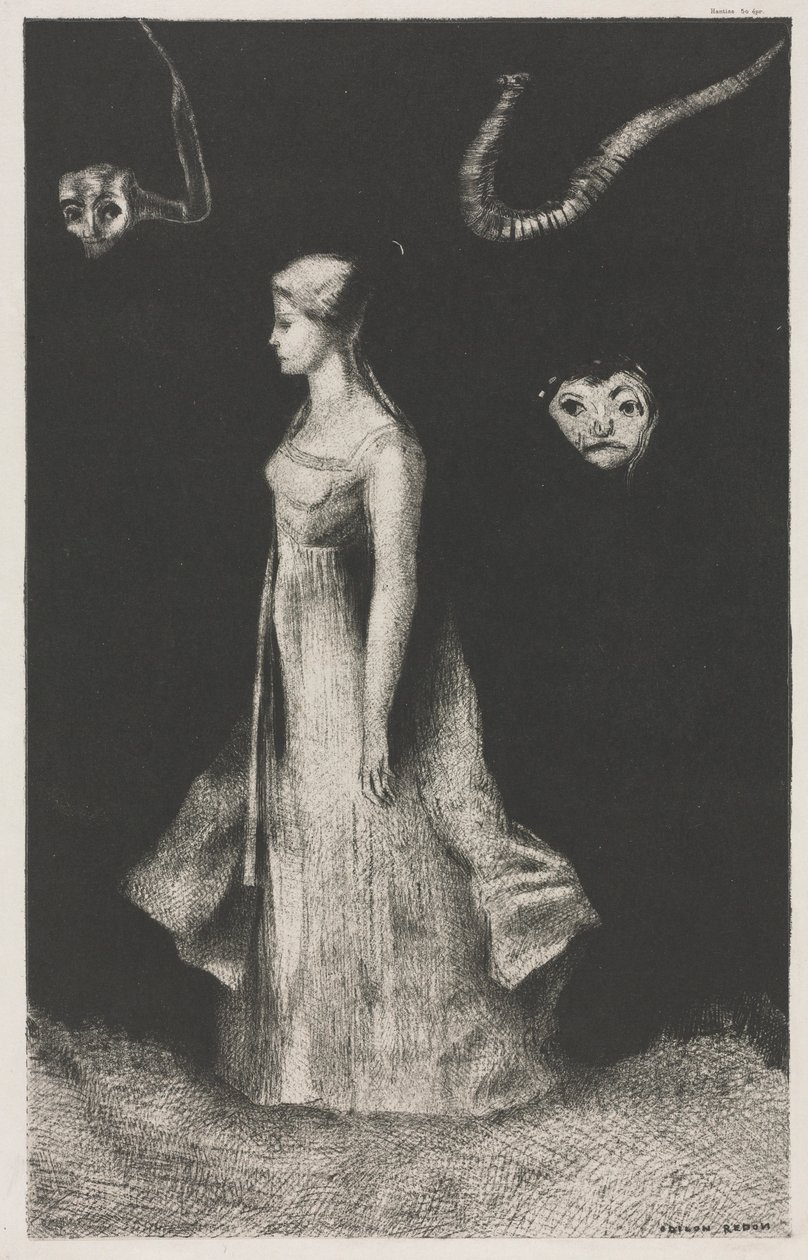 Ossessione, 1894 da Odilon Redon Printer: Monrocq