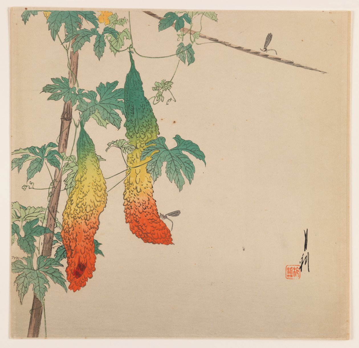 Zucca e vespa, c.1890-1910 da Ogata Gekko