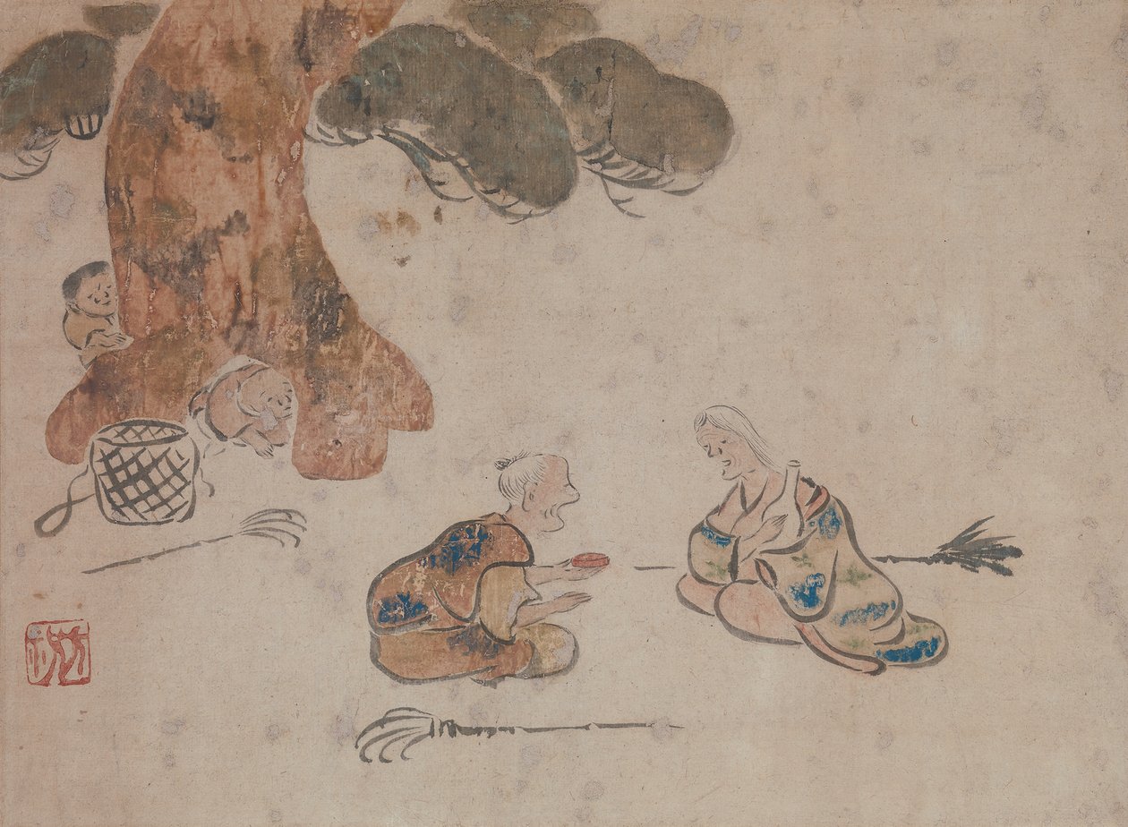 Vecchio e vecchia da Ogata Korin