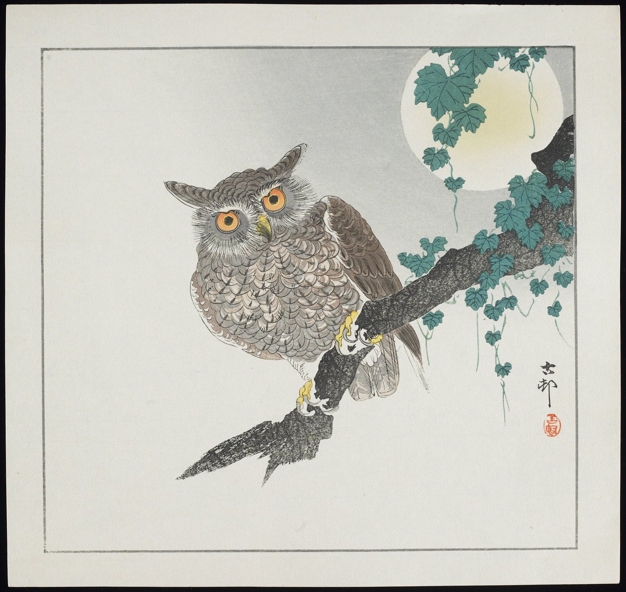 Gufo, prima del 1912 da Ohara Koson