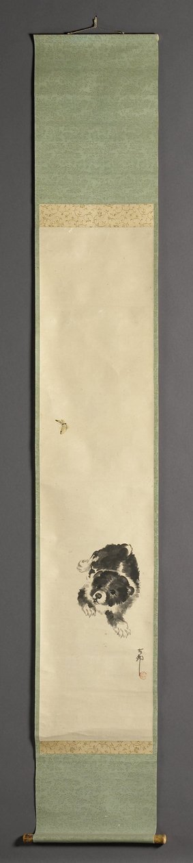 Cane con farfalla da Ohara Koson