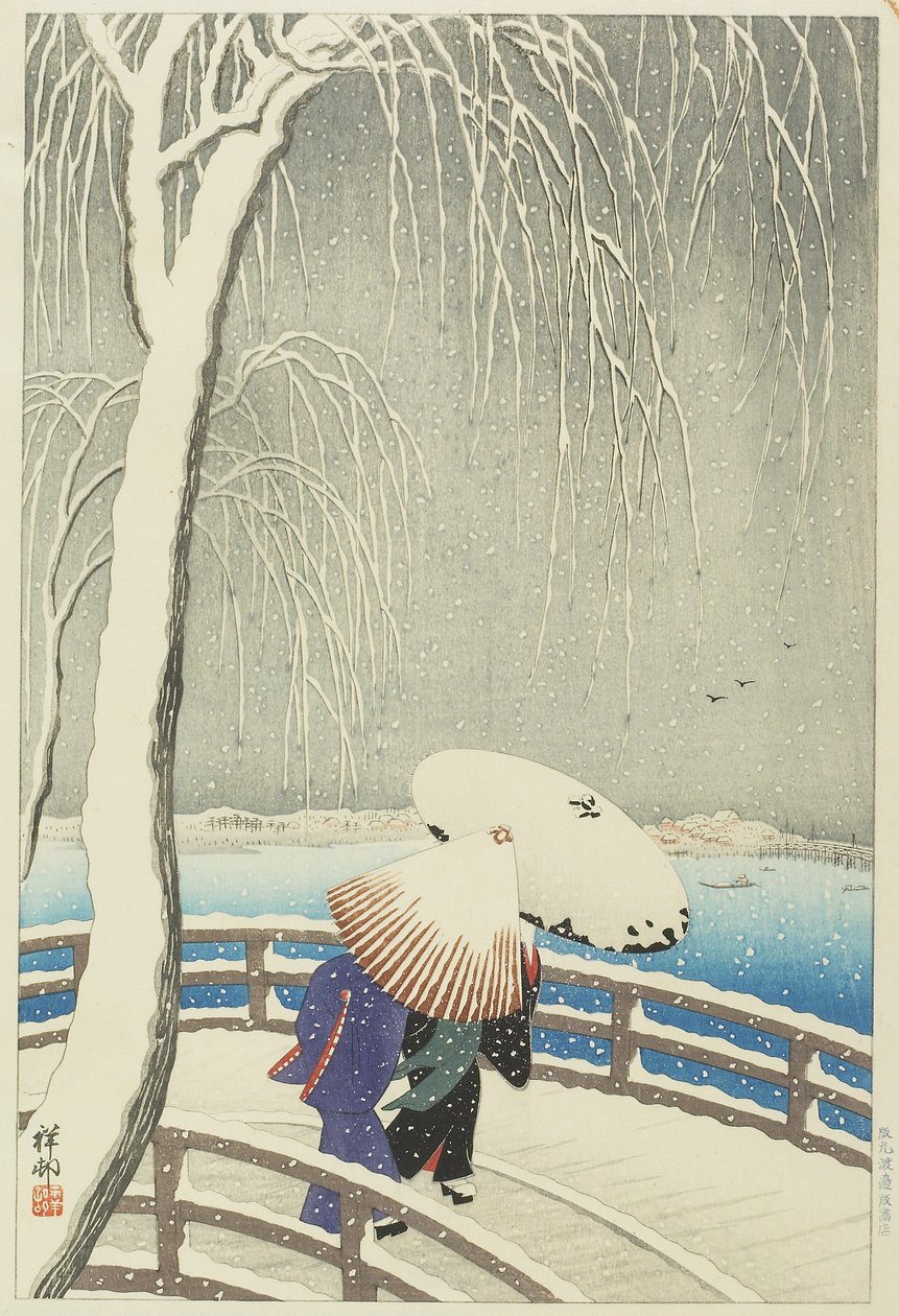 Neve a Yanagibashi da Ohara Koson