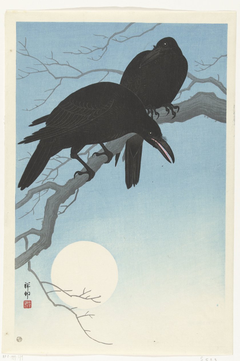Due corvi su un ramo da Ohara Koson