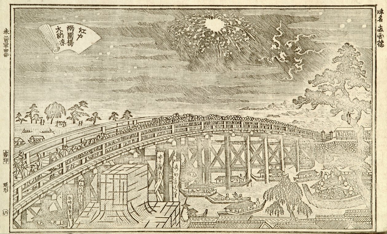 Libro di vedute di Edo, p.25 da Okada Shuntosai