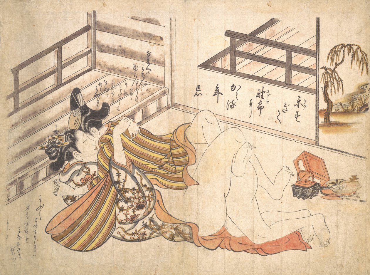 Scena da camera da letto, ca. 1739 da Okumura Masanobu