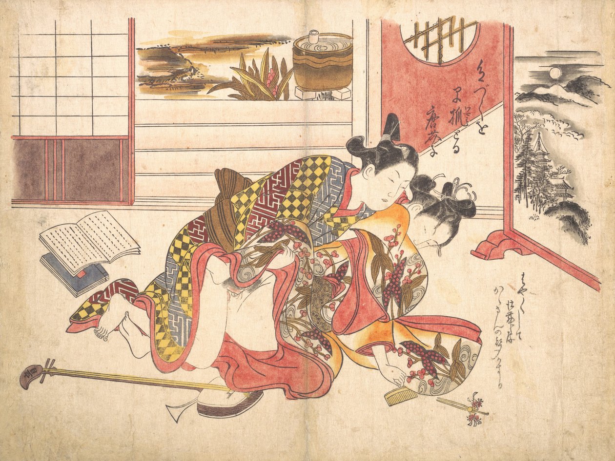 Scena da camera da letto, ca. 1739 da Okumura Masanobu