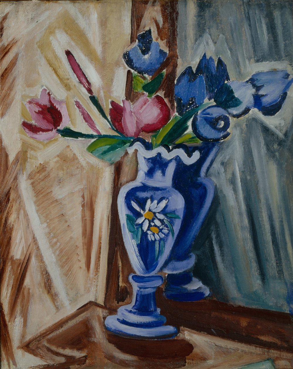 Vaso blu con fiori da Olga Rozanova
