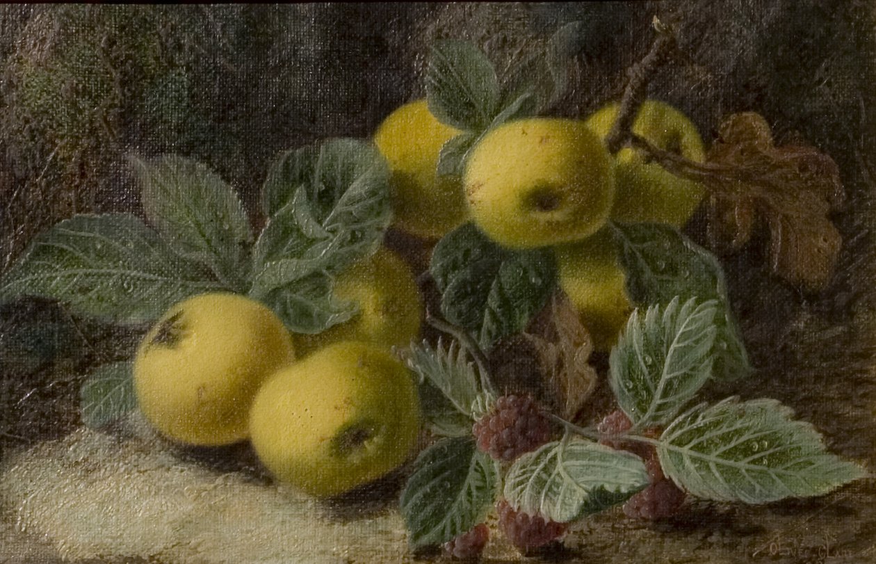 Mela cotogna e more, c.1893 da Oliver Clare