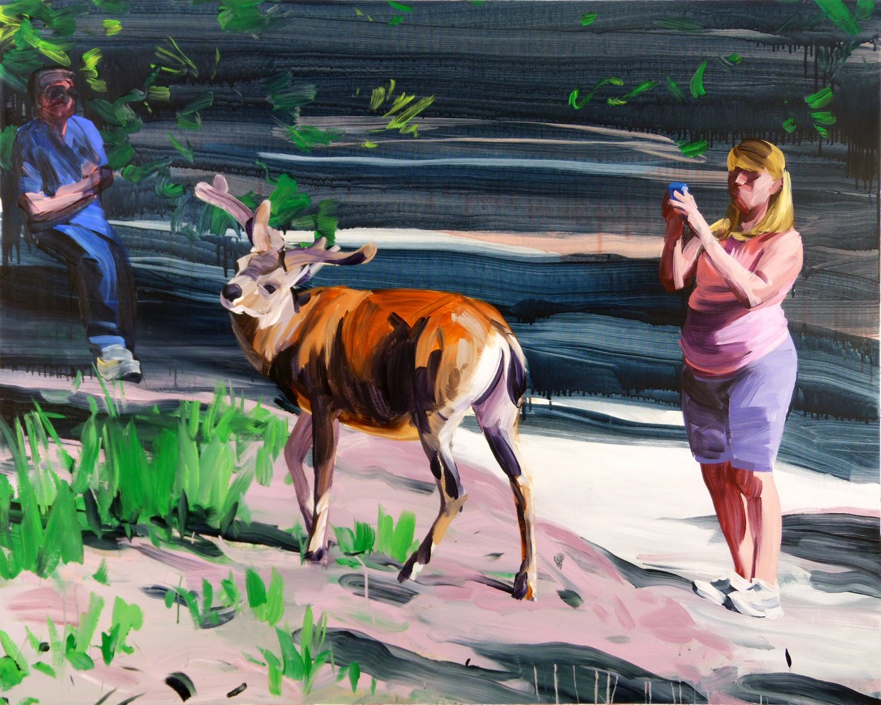 Actéon, 2014 (acrilico su tela) da Olivier Morel