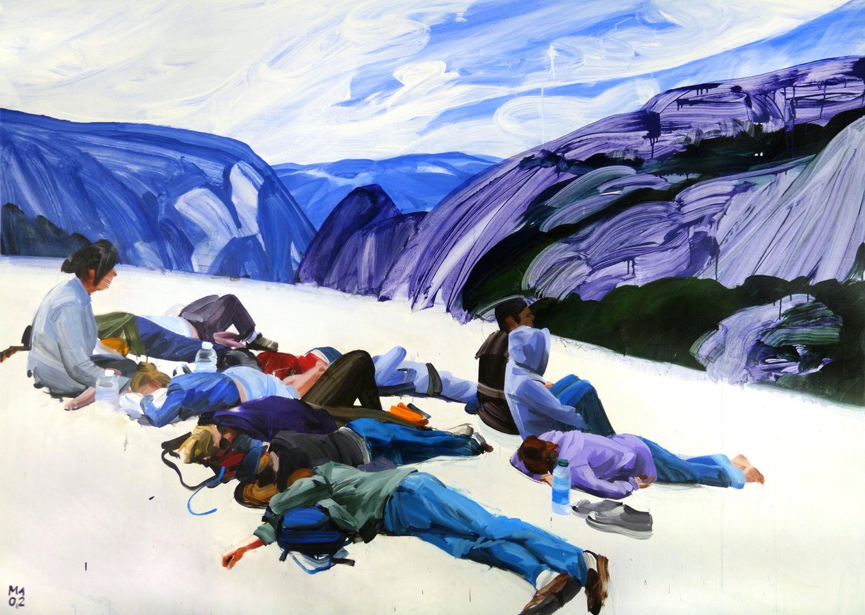 Le-nouveau-monde, 2012 (acrilico su tela) da Olivier Morel