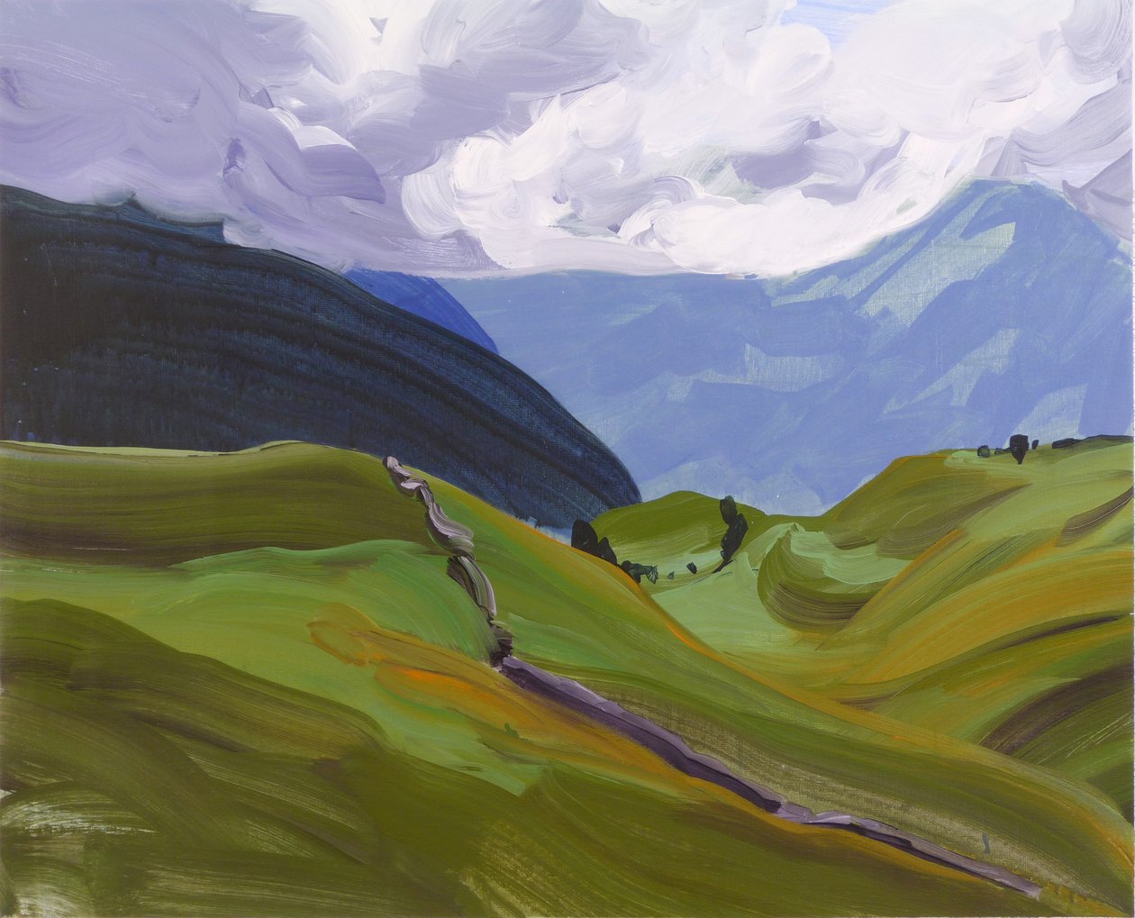 Leukerbad 26, 2014 (acrilico su tela) da Olivier Morel