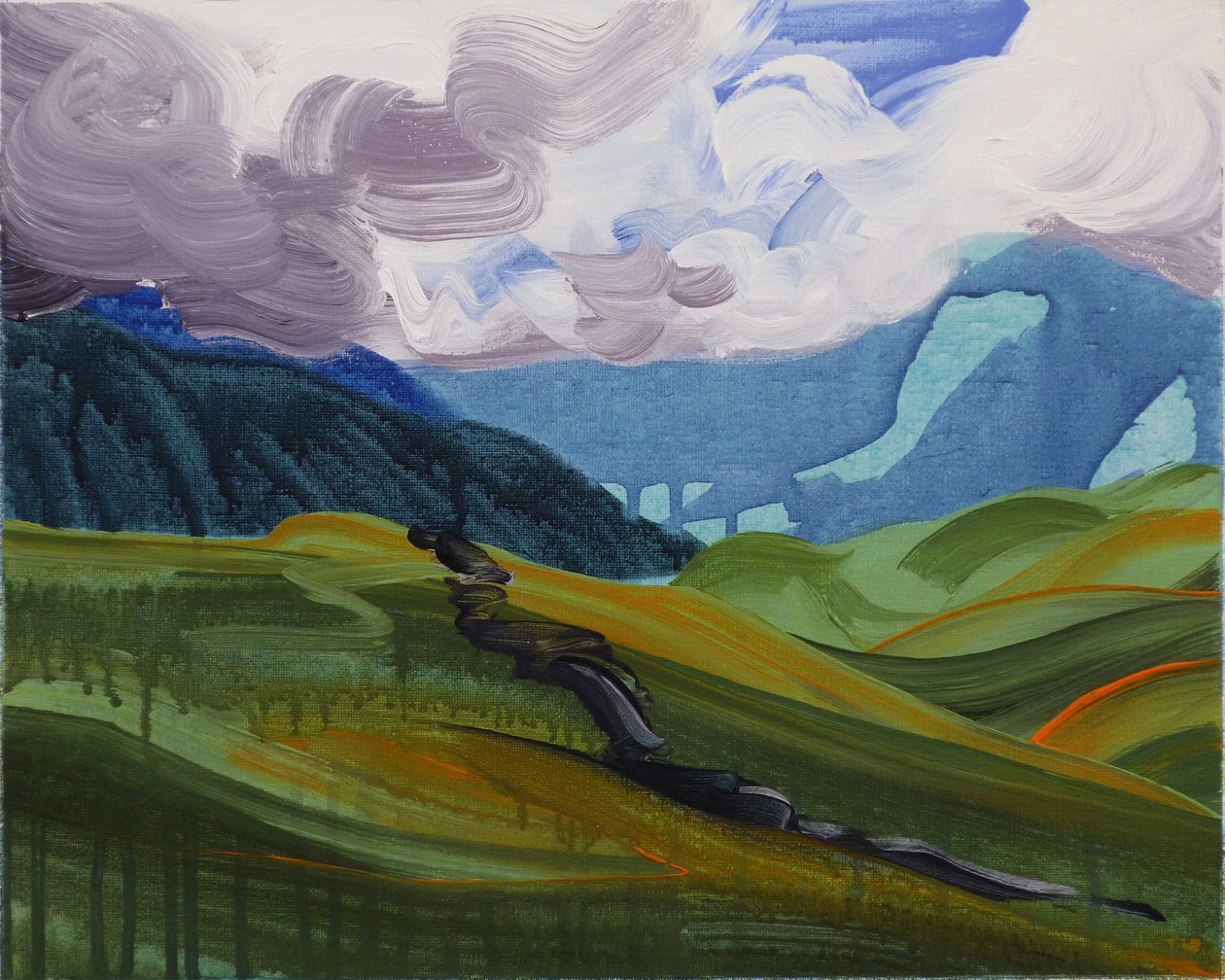 Leukerbad 26, 2014 (acrilico su tela) da Olivier Morel