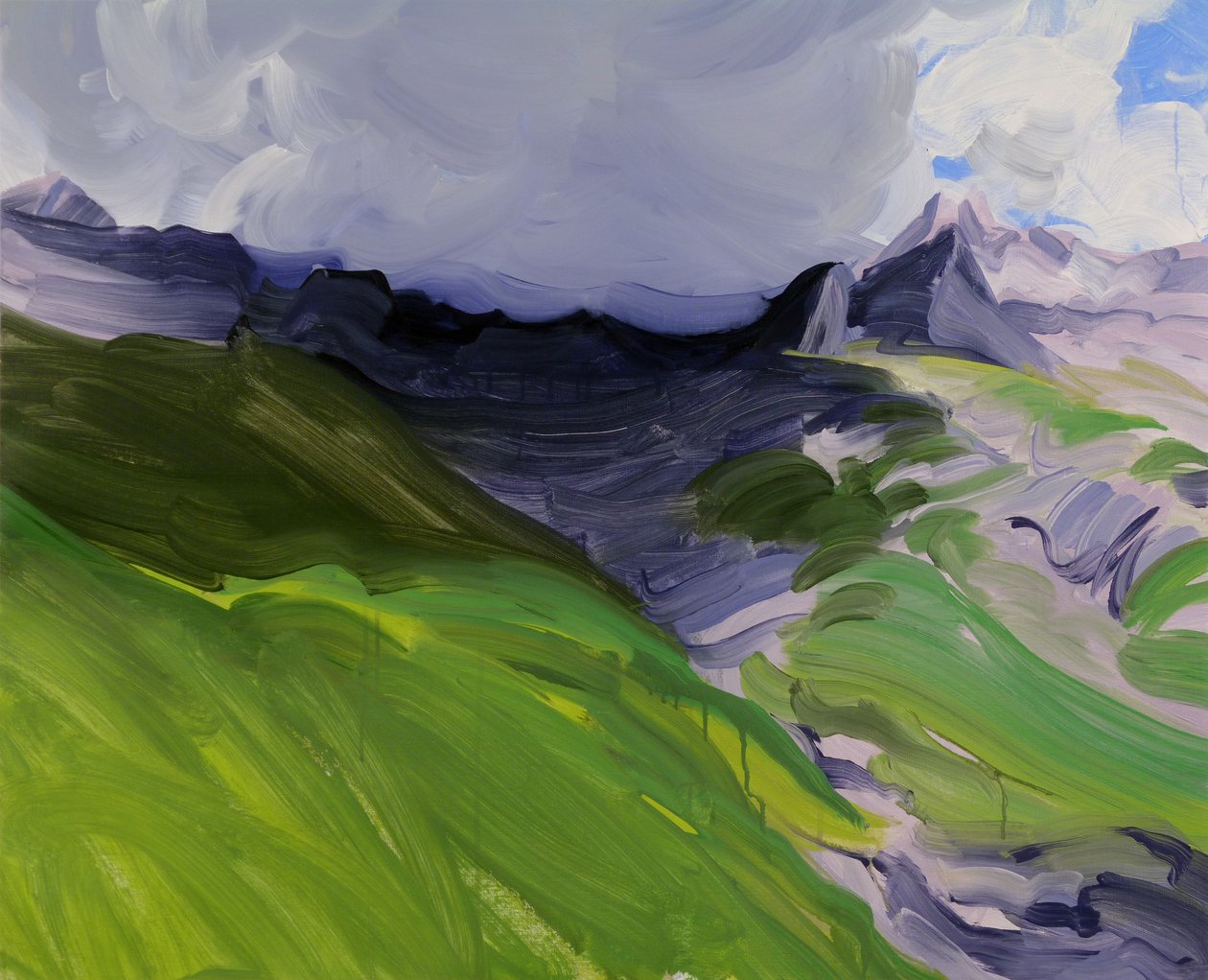 Leukerbad 32, 2014 (acrilico su tela) da Olivier Morel