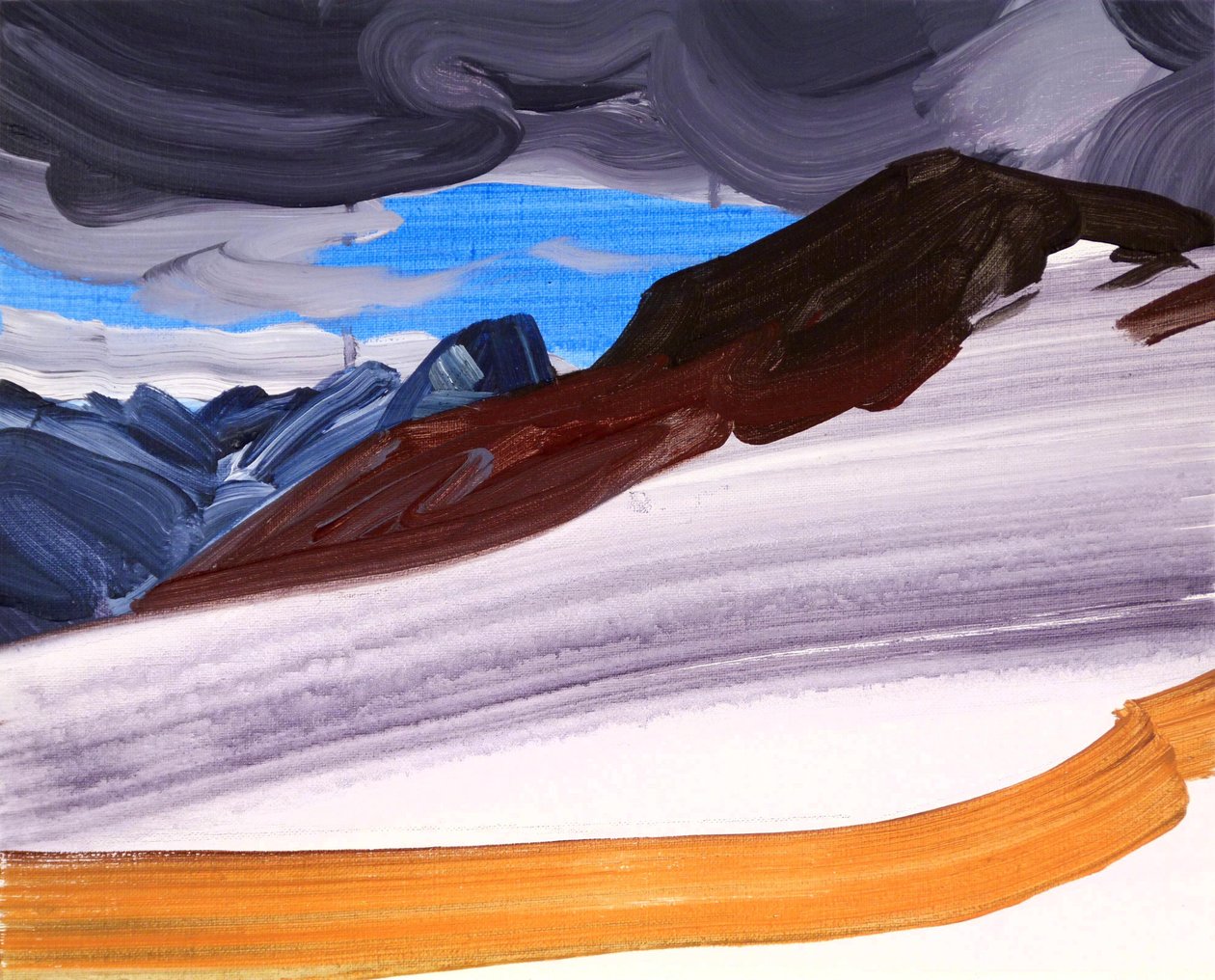 Leukerbad 5, 2012 (acrilico su tela) da Olivier Morel