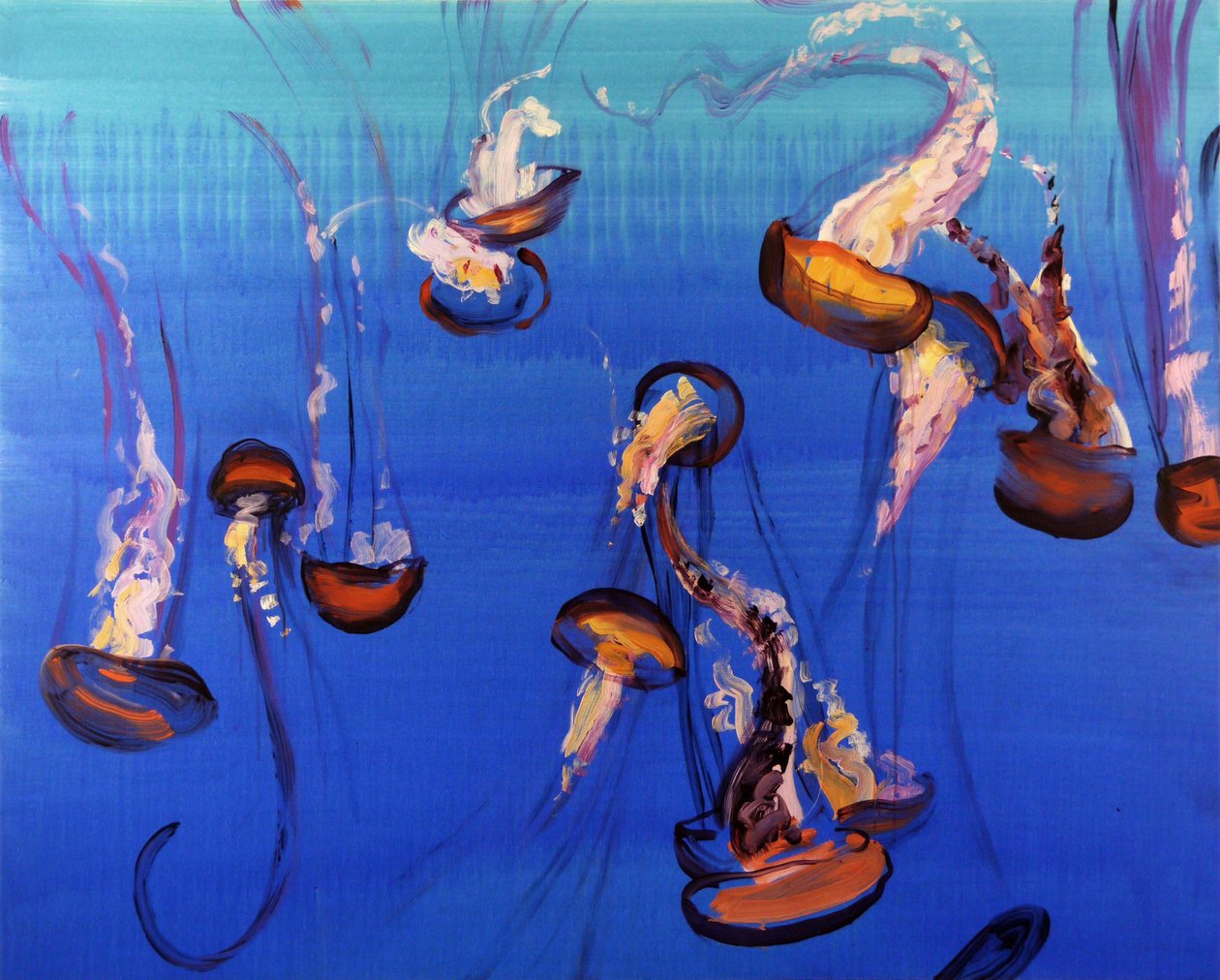 Méduses, 2012 (acrilico su tela) da Olivier Morel