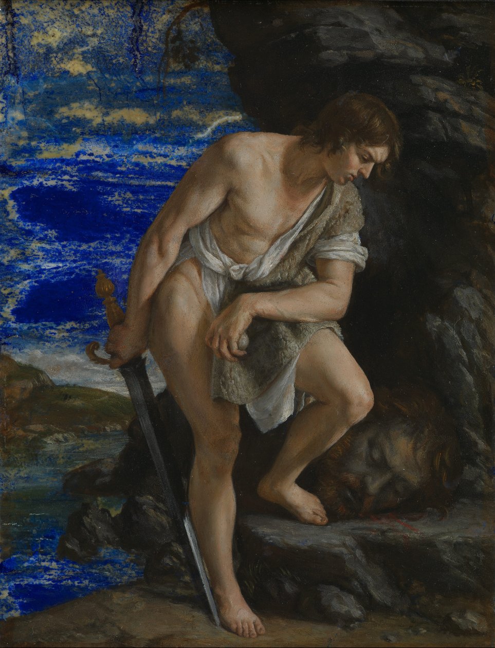 Davide contempla la testa di Golia da Orazio Gentileschi