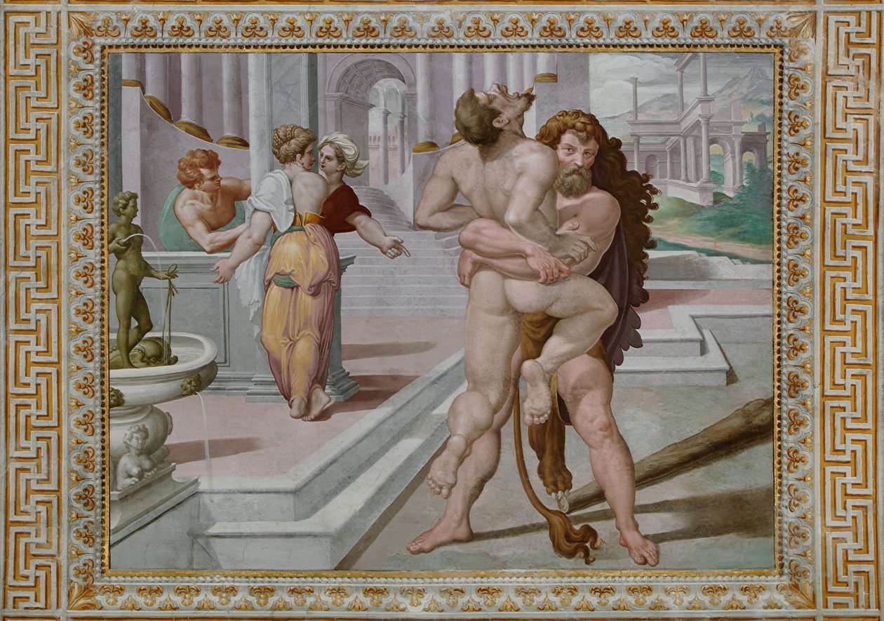 Ercole combatte Anteo (dettaglio) da Orazio Samacchini