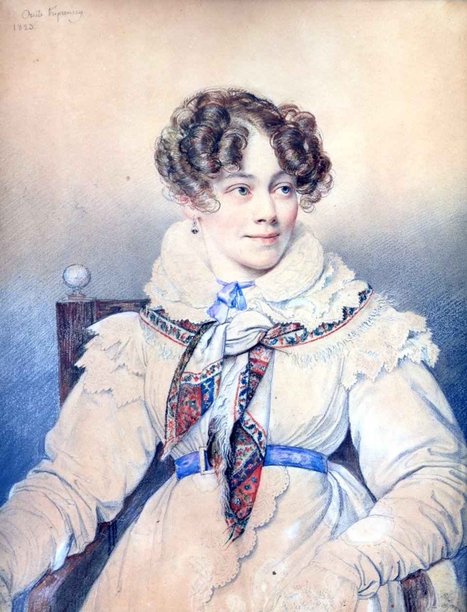 Ritratto di Sophie Rostopchine (1799-1874) Contessa di Segur, 1823 da Orest Adamovich Kiprensky