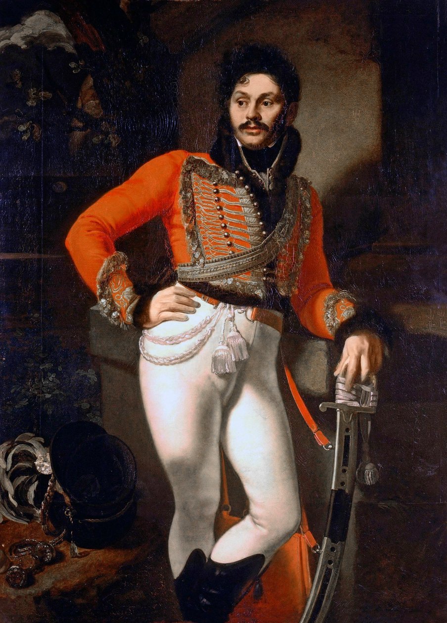 Ritratto del colonnello bagnino E.V.Davydov da Orest Kiprensky