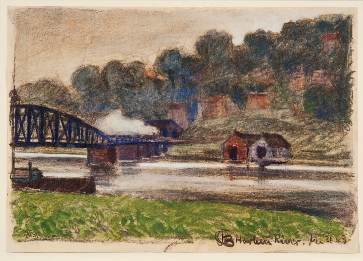 Fiume Harlem, 21 gennaio 1903 da Oscar Bluemner